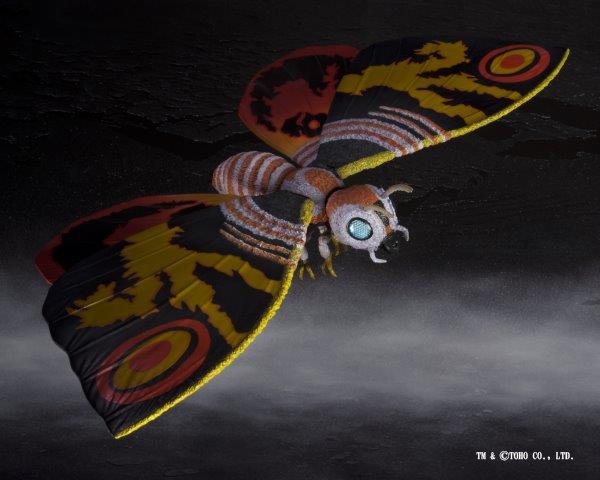 ゴジラVSモスラ「S.H.MonsterArts モスラ（成虫）＆モスラ（幼虫） Special Color Ver.」のフィギュア画像
