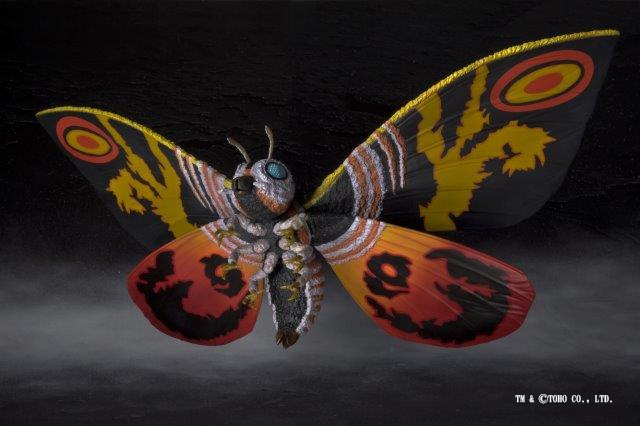 ゴジラVSモスラ「S.H.MonsterArts モスラ（成虫）＆モスラ（幼虫） Special Color Ver.」のフィギュア画像