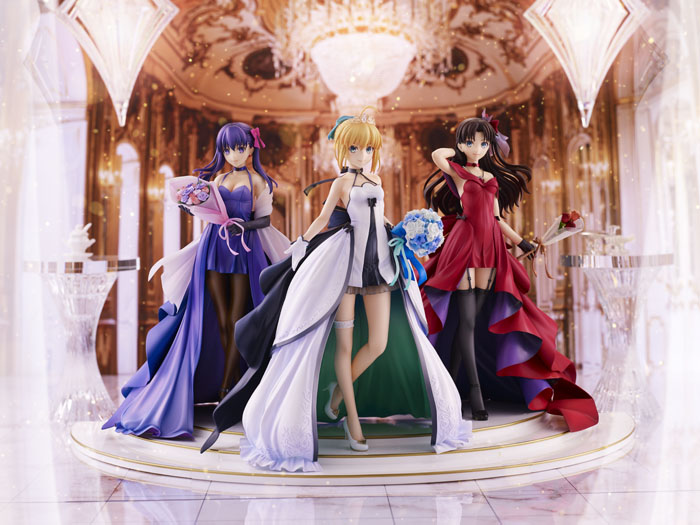 「Fate/stay night」 ~15th Celebration Project「セイバー 遠坂凛 間桐桜 ~15th Celebration Dress Ver.~ Premium Box」のフィギュア画像
