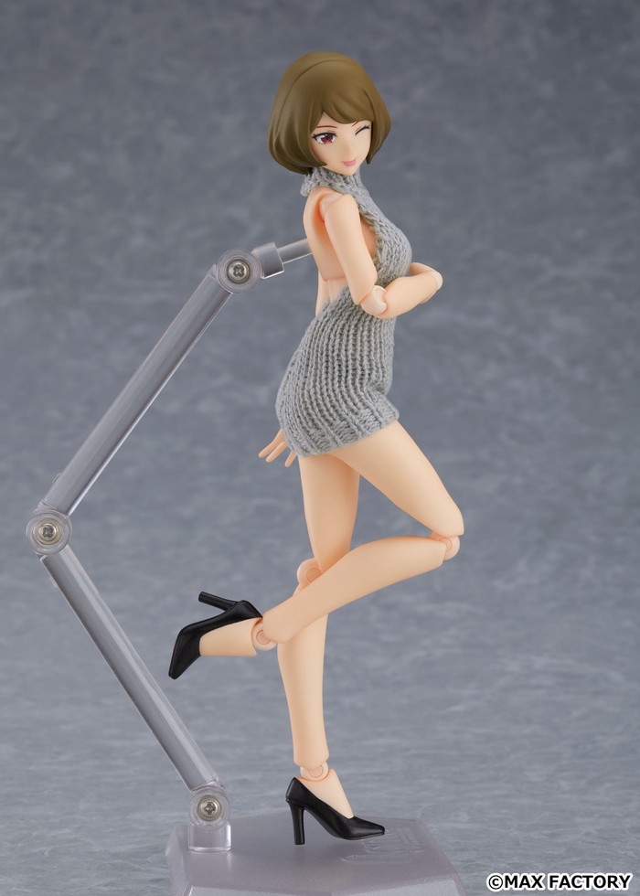 figma Styles「figma 女性body（チアキ） with バックレスセーターコーデ」のフィギュア画像