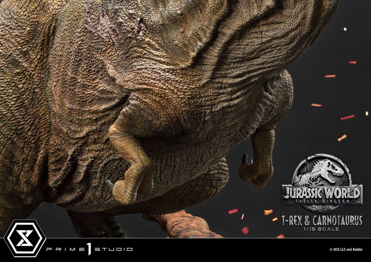 「レガシーミュージアムコレクション ジュラシック・ワールド：炎の王国 ティラノサウルス・レックス ＆ カルノタウルス」のフィギュア画像