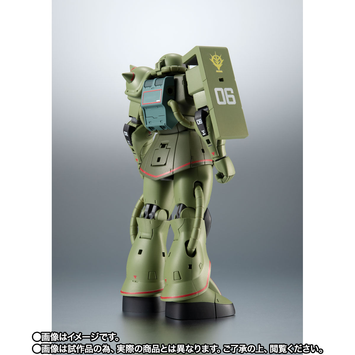 機動戦士ガンダム「ROBOT魂 ＜SIDE MS＞ MS-06 量産型ザク ver. A.N.I.M.E. ～リアルマーキング～」のフィギュア画像