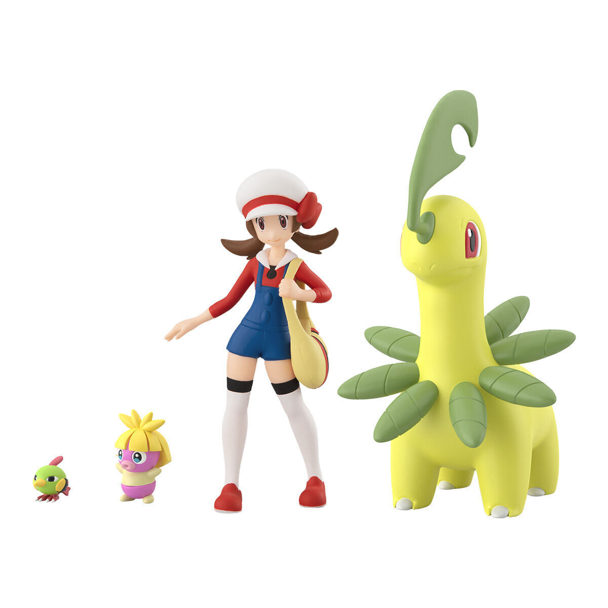 「ポケモンスケールワールド ジョウト地方 コトネ&ベイリーフ&ネイティ&ムチュール」(再販)のフィギュア画像