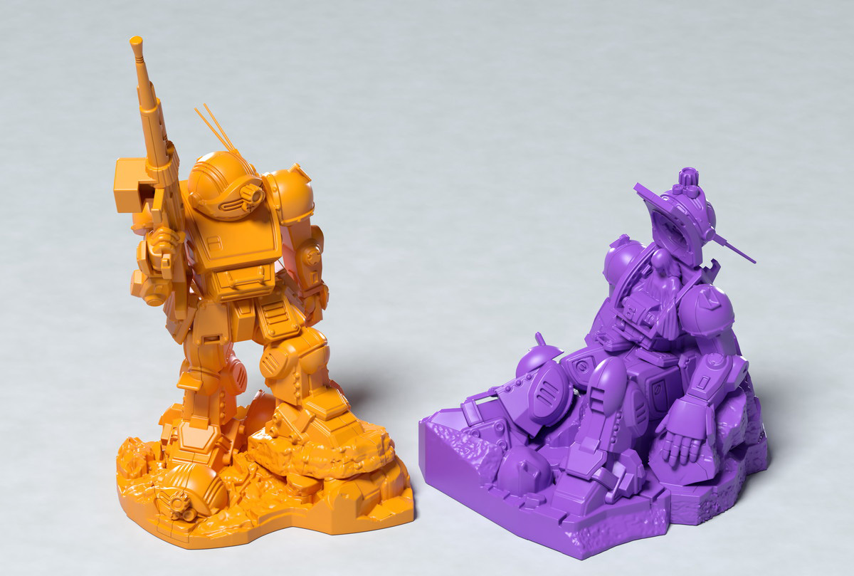 装甲騎兵ボトムズ「PLAMAX MF-60 minimum factory スコープドッグ 炎のさだめ/いつもあなたが」のフィギュア画像