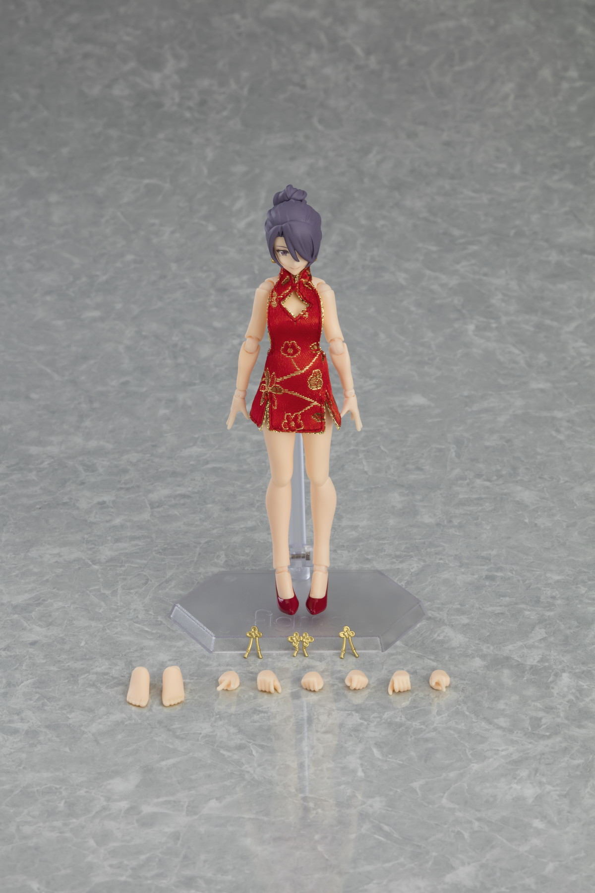 figma Styles「figma 女性body（ミカ） with ミニスカートチャイナワンピコーデ」のフィギュア画像