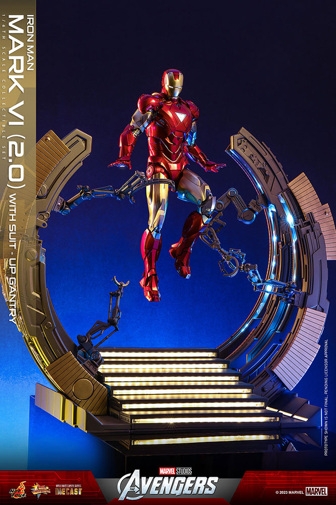 アベンジャーズ「アイアンマン・マーク6 （2.0版）［パワードスーツ装着機付き］」のフィギュア画像