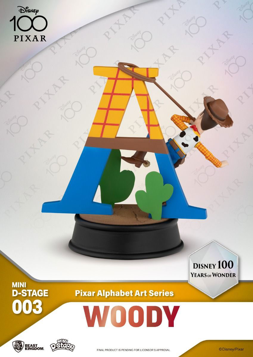 ディズニー100『「アルファベット・アート」シリーズ ピクサー（6体セット）』のフィギュア画像