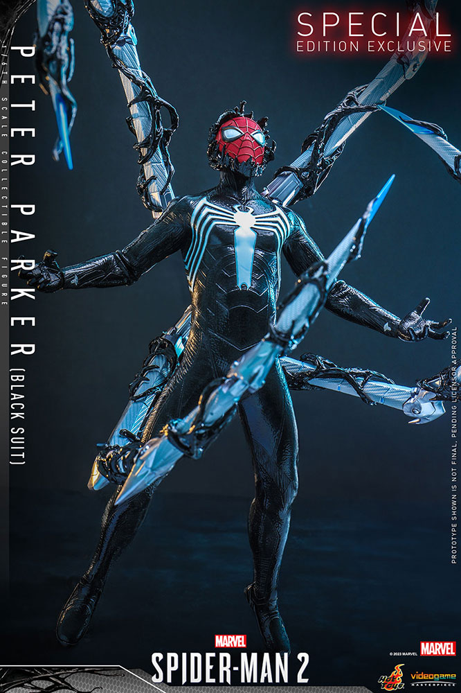 Marvel’s Spider-Man 2「ピーター・パーカー／スパイダーマン（ブラックスーツ）［ボーナスアクセサリー付き］」のフィギュア画像