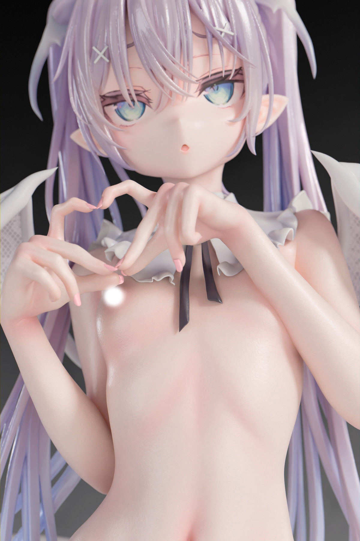 無人ちゃん。氏オリジナルイラスト「白い悪魔ちゃん。 脱衣ver.」のフィギュア画像