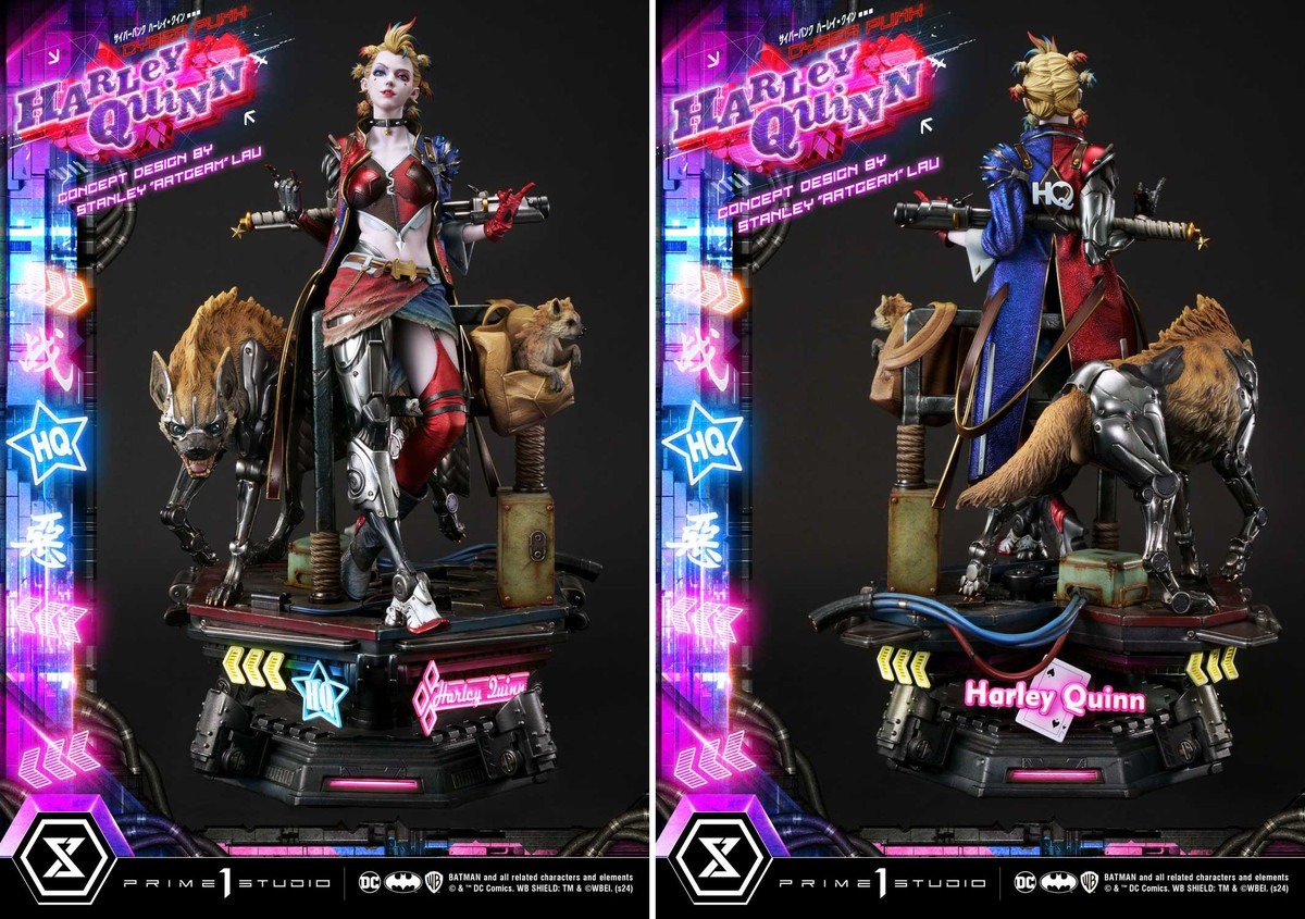 「アルティメットプレミアムマスターライン バットマン (コミック) サイバーパンク ハーレイ・クイン (Concept design by Stanley ”Artgerm” Lau)」のフィギュア画像