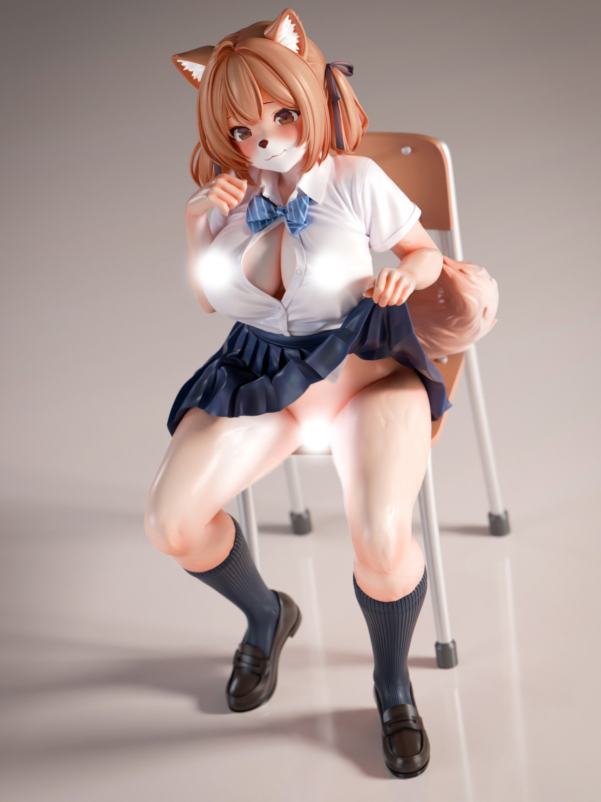 インサイトオリジナル「肉感少女 発情期メスケモ同級生の誘惑 小麦」のフィギュア画像