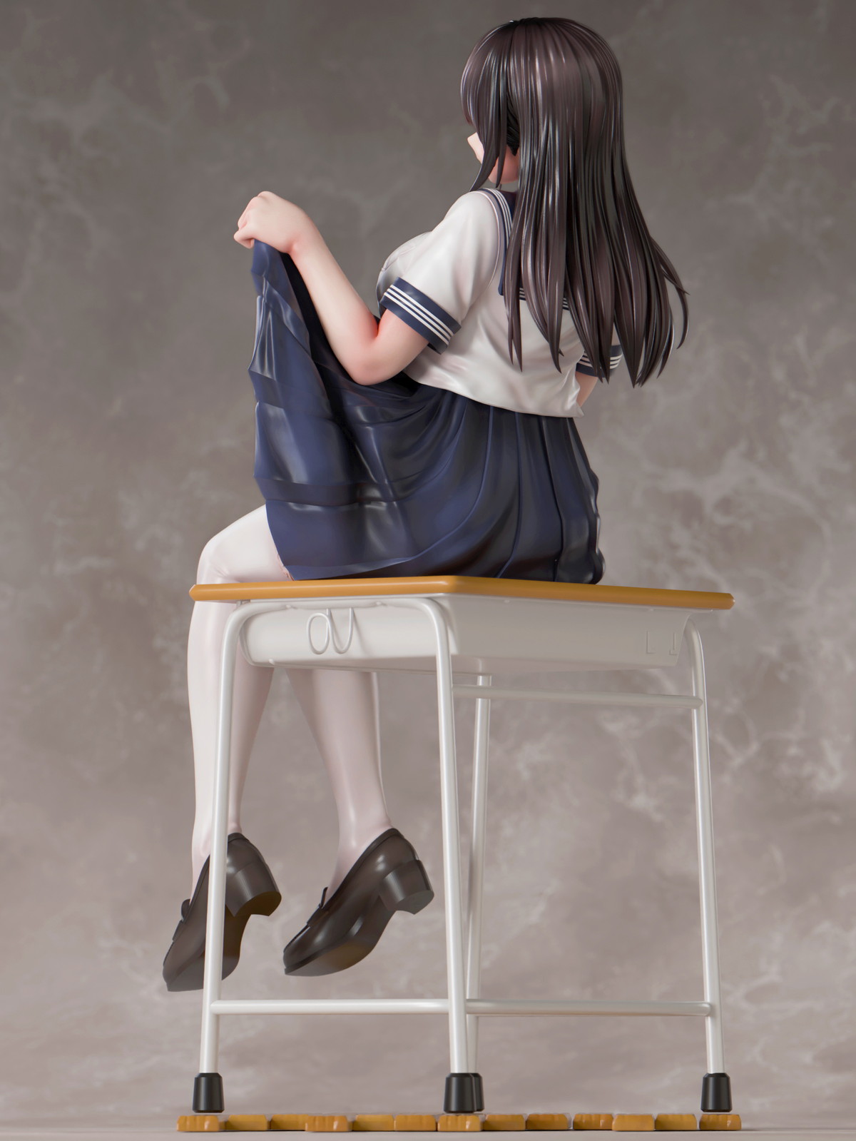 加瀬大輝氏オリジナルイラスト「教室でたくし上げJKさん」のフィギュア画像