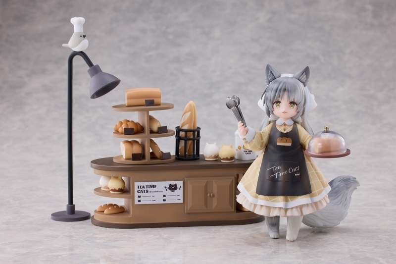 ティータイム キャッツ シーン「にゃん町“パン屋”店員＆お客セット」のフィギュア画像