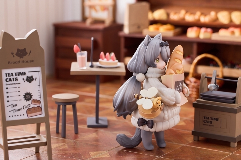 ティータイム キャッツ シーン「にゃん町 パン屋 お客にゃん」のフィギュア画像