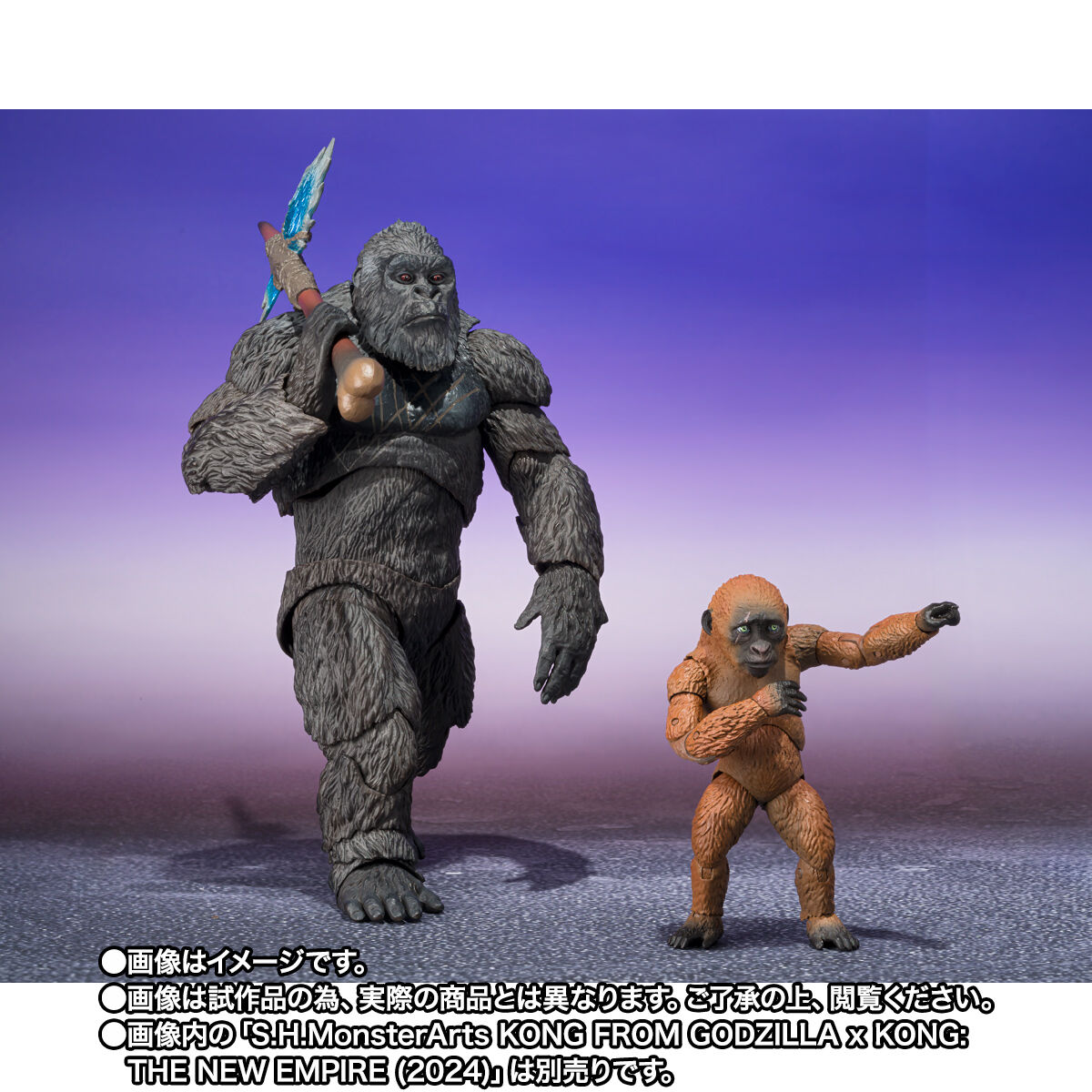 ゴジラ×コング 新たなる帝国「S.H.MonsterArts SUKO ＆ MOTHRA （2024） FROM GODZILLA × KONG: THE NEW EMPIRE」のフィギュア画像