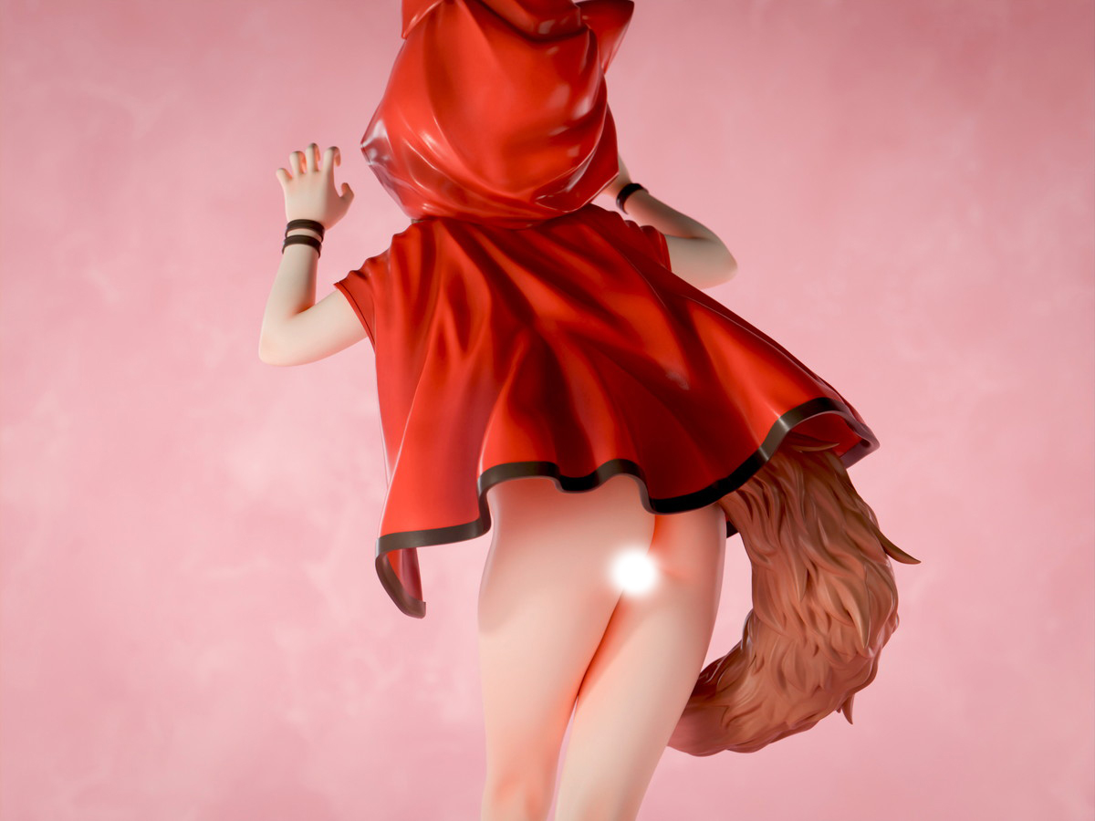 インサイトオリジナル「肉感少女 裸の赤ずきん オオカミちゃん」のフィギュア画像