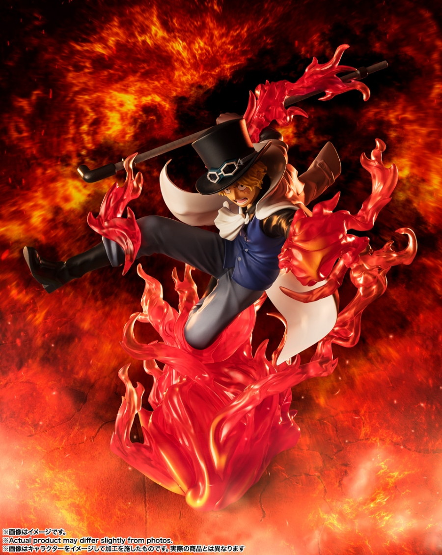 ONE PIECE「フィギュアーツZERO ［超激戦］サボ -火拳 王手飛車-」のフィギュア画像