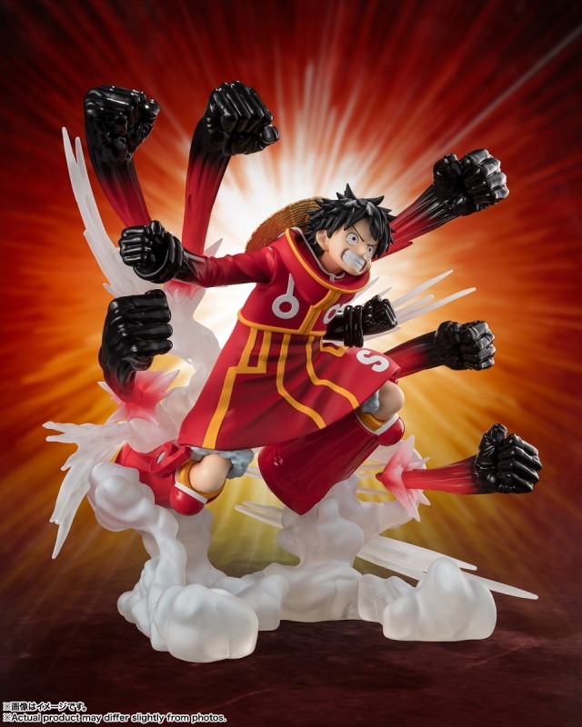 ONE PIECE「フィギュアーツZERO ［超激戦］モンキー・D・ルフィ -ゴムゴムの鷹銃乱打-」のフィギュア画像