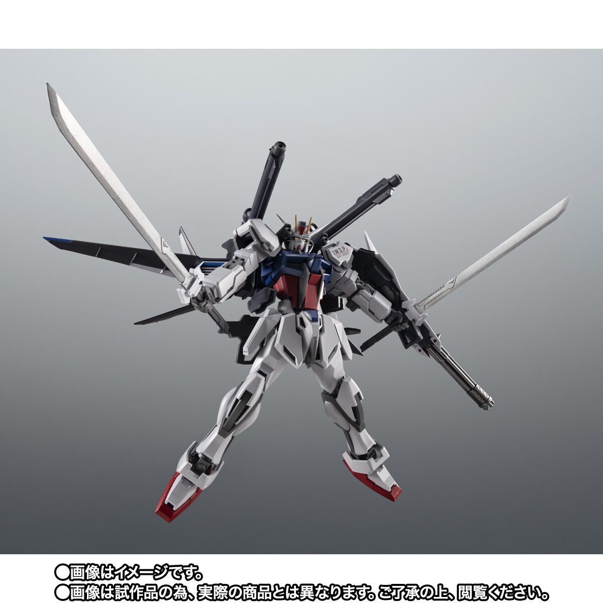 機動戦士ガンダムSEED ASTRAYシリーズ「ROBOT魂 ＜SIDE MS＞ GAT-X105 ストライクガンダム（再生機）＋I.W.S.P. ver. A.N.I.M.E.」のフィギュア画像