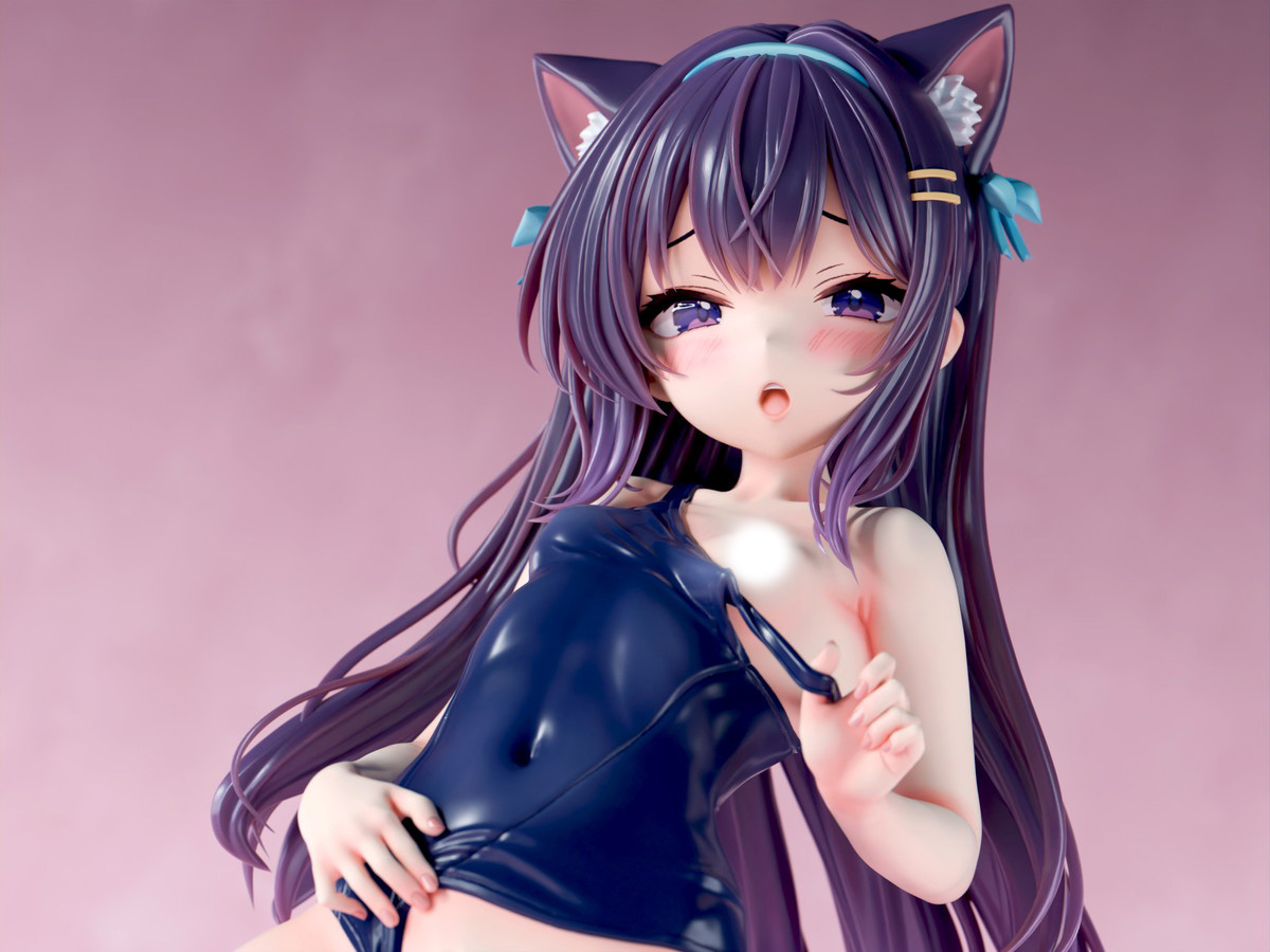 インサイトオリジナル「肉感少女 本当に入るの？ちび猫娘の好奇心 猫春ひめこ」のフィギュア画像