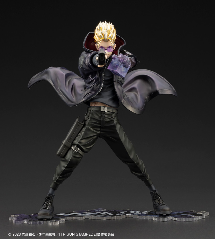 TRIGUN STAMPEDE「ARTFX J ヴァッシュ・ザ・スタンピード -The Gunman in Black- TRIGUN STAMPEDE Ver.」のフィギュア画像