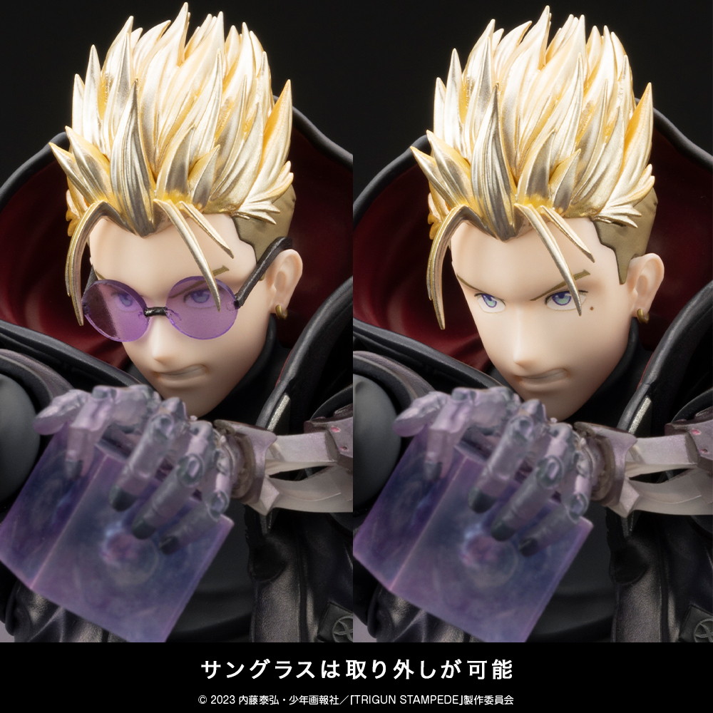 TRIGUN STAMPEDE「ARTFX J ヴァッシュ・ザ・スタンピード -The Gunman in Black- TRIGUN STAMPEDE Ver.」のフィギュア画像