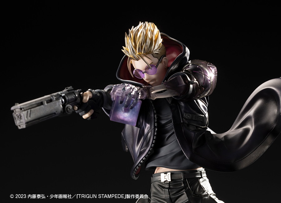 TRIGUN STAMPEDE「ARTFX J ヴァッシュ・ザ・スタンピード -The Gunman in Black- TRIGUN STAMPEDE Ver.」のフィギュア画像