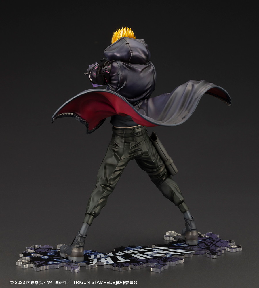 TRIGUN STAMPEDE「ARTFX J ヴァッシュ・ザ・スタンピード -The Gunman in Black- TRIGUN STAMPEDE Ver.」のフィギュア画像