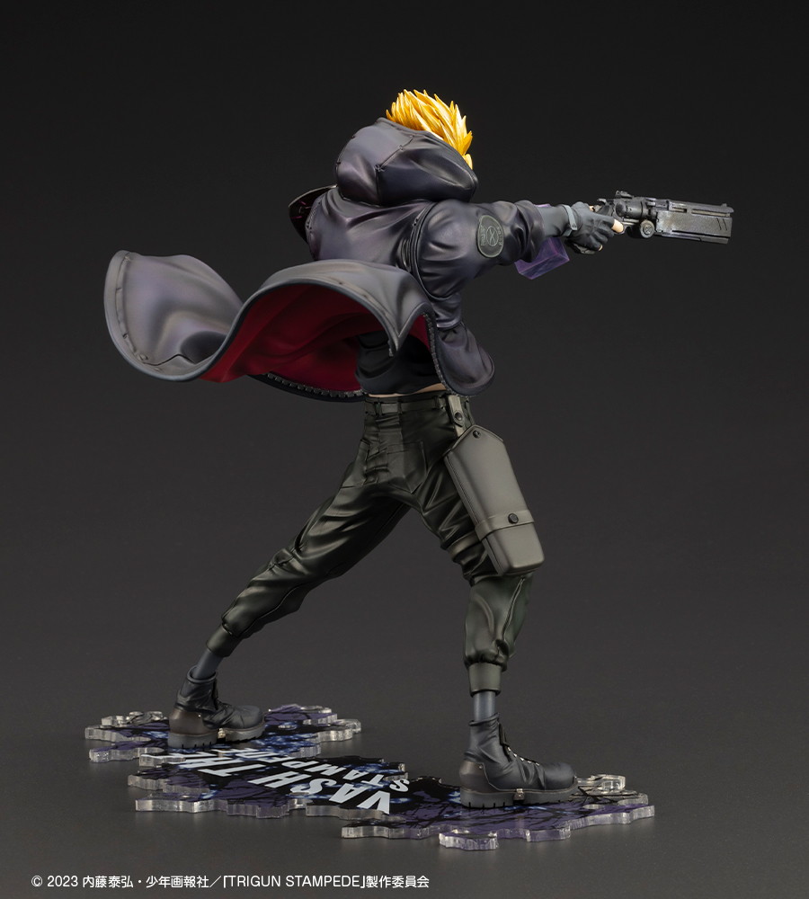 TRIGUN STAMPEDE「ARTFX J ヴァッシュ・ザ・スタンピード -The Gunman in Black- TRIGUN STAMPEDE Ver.」のフィギュア画像