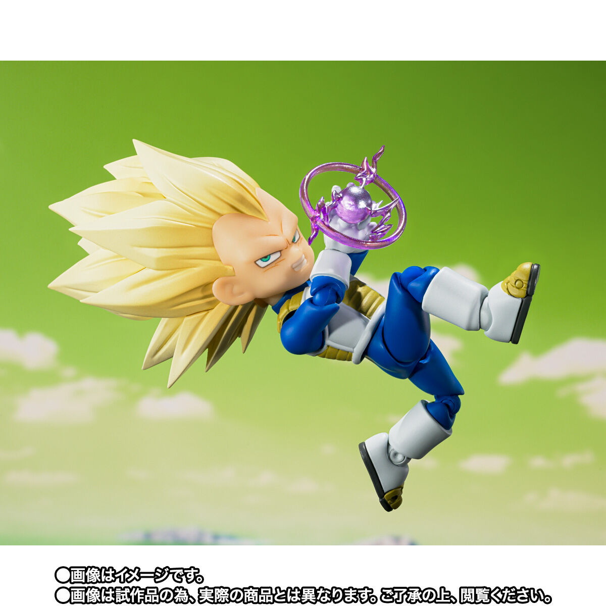 ドラゴンボールDAIMA「S.H.Figuarts スーパーサイヤ人3ベジータ（ミニ）-DAIMA-」のフィギュア画像