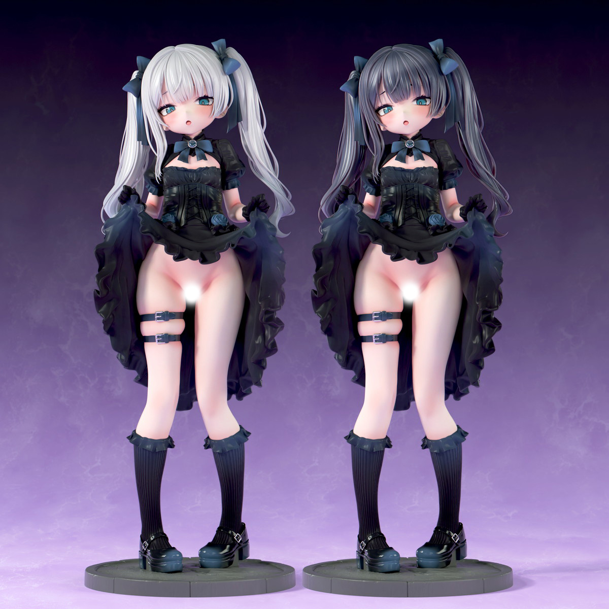 インサイトオリジナル「肉感少女 ゴシック姉妹のいたずら 黒霧ヒメル」のフィギュア画像