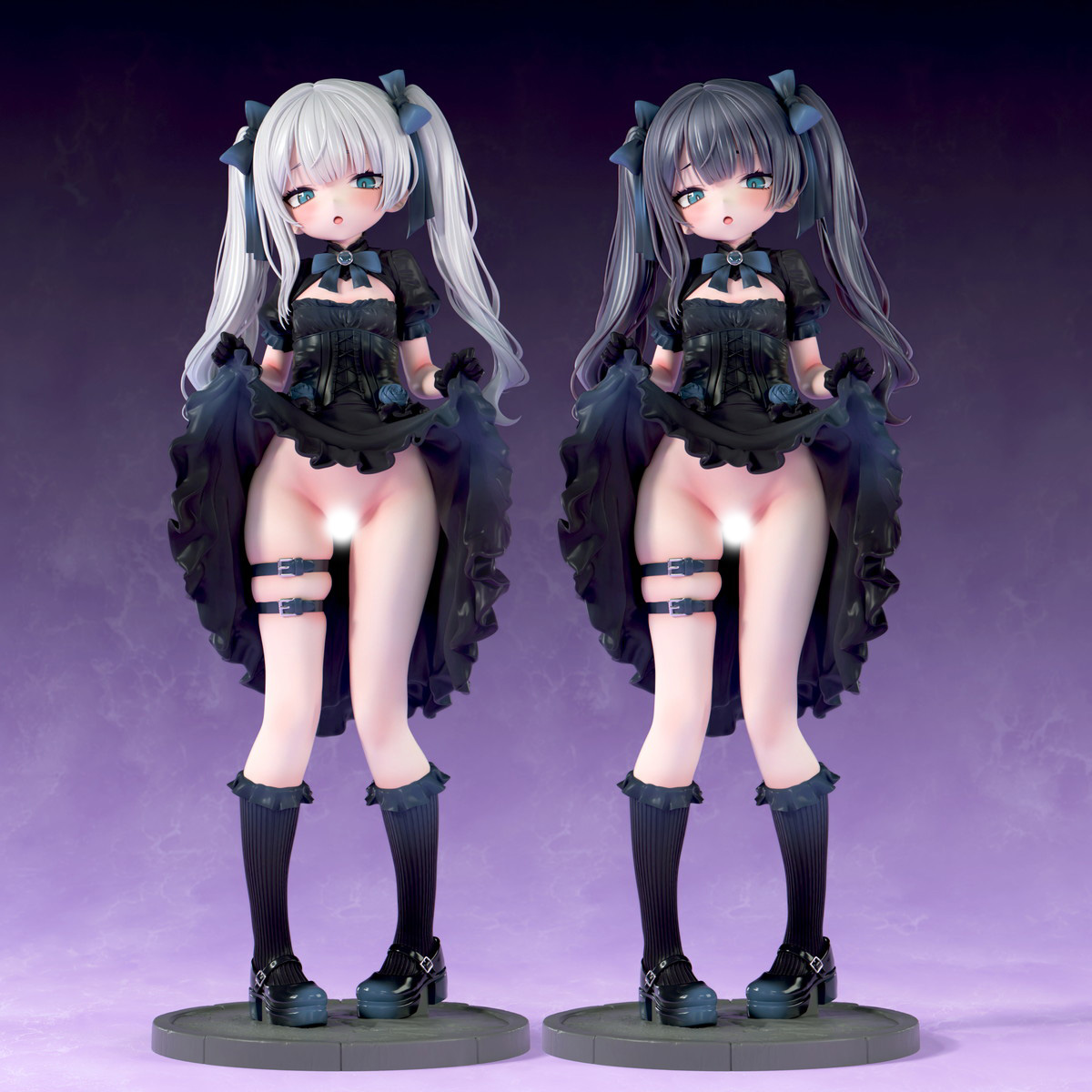インサイトオリジナル「肉感少女 ゴシック姉妹のいたずら 黒霧メーア」のフィギュア画像