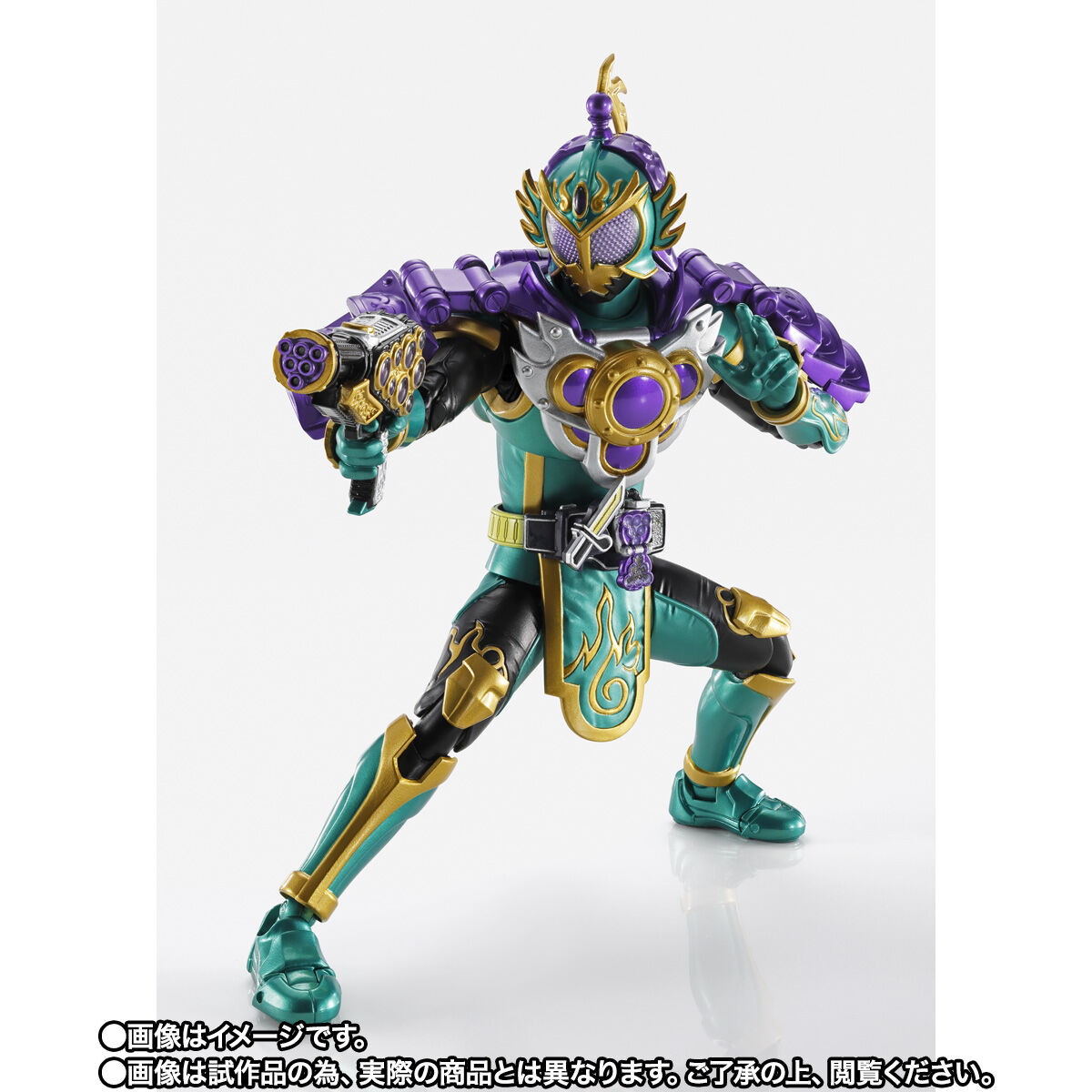 仮面ライダー鎧武「S.H.Figuarts（真骨彫製法） 仮面ライダー龍玄 ブドウアームズ」のフィギュア画像