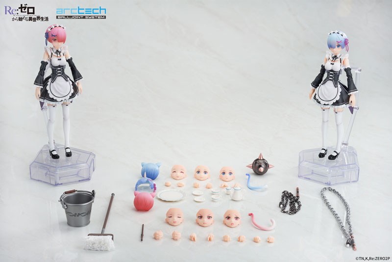 Re:ゼロから始める異世界生活「ARCTECH可動シリーズ ラム&レム セット」のフィギュア画像