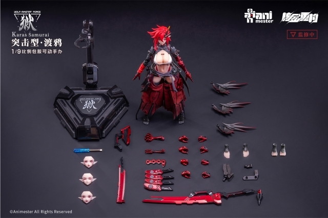 ニュークリアゴールドリコンストラクション「WOLF-MASTIFF FORCE(ウルフマスティフフォース) 鴉侍」のフィギュア画像