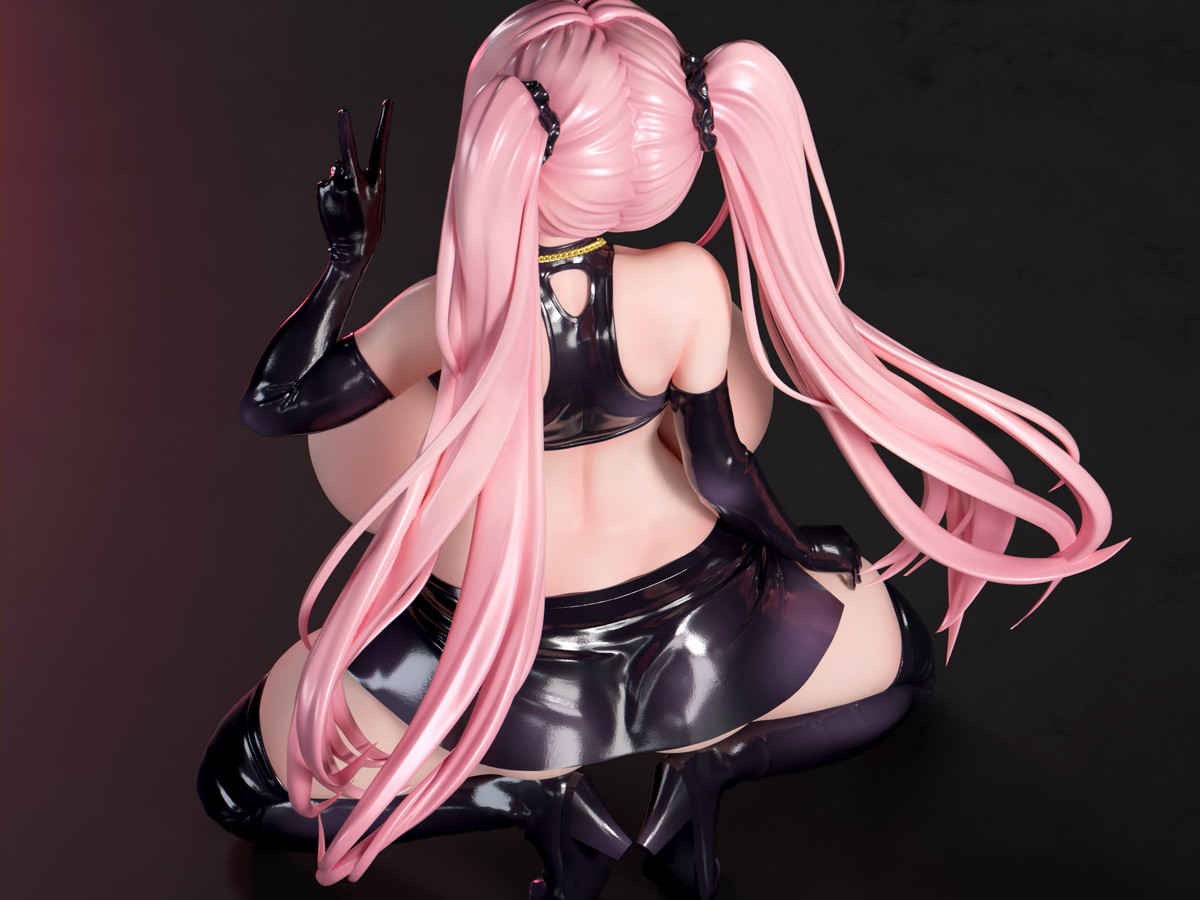 インサイトオリジナル「肉感少女 爆乳ラバードレス インカローズ」のフィギュア画像