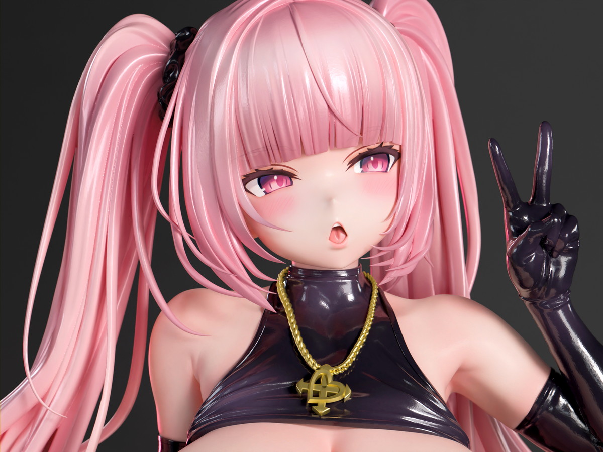 インサイトオリジナル「肉感少女 爆乳ラバードレス インカローズ」のフィギュア画像