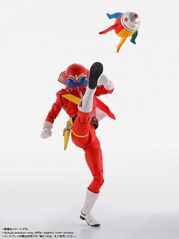 秘密戦隊ゴレンジャー「S.H.Figuarts(真骨彫製法) アカレンジャー スーパー戦隊 50th Anniversary Ver.(初回限定台座付属)」のフィギュア画像