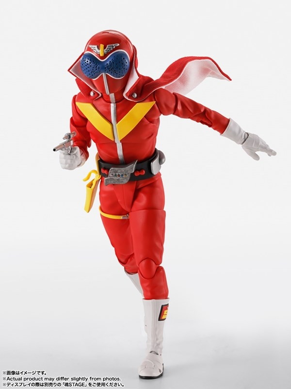 秘密戦隊ゴレンジャー「S.H.Figuarts(真骨彫製法) アカレンジャー スーパー戦隊 50th Anniversary Ver.(初回限定台座付属)」のフィギュア画像