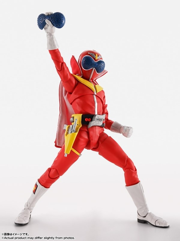 秘密戦隊ゴレンジャー「S.H.Figuarts(真骨彫製法) アカレンジャー スーパー戦隊 50th Anniversary Ver.(初回限定台座付属)」のフィギュア画像