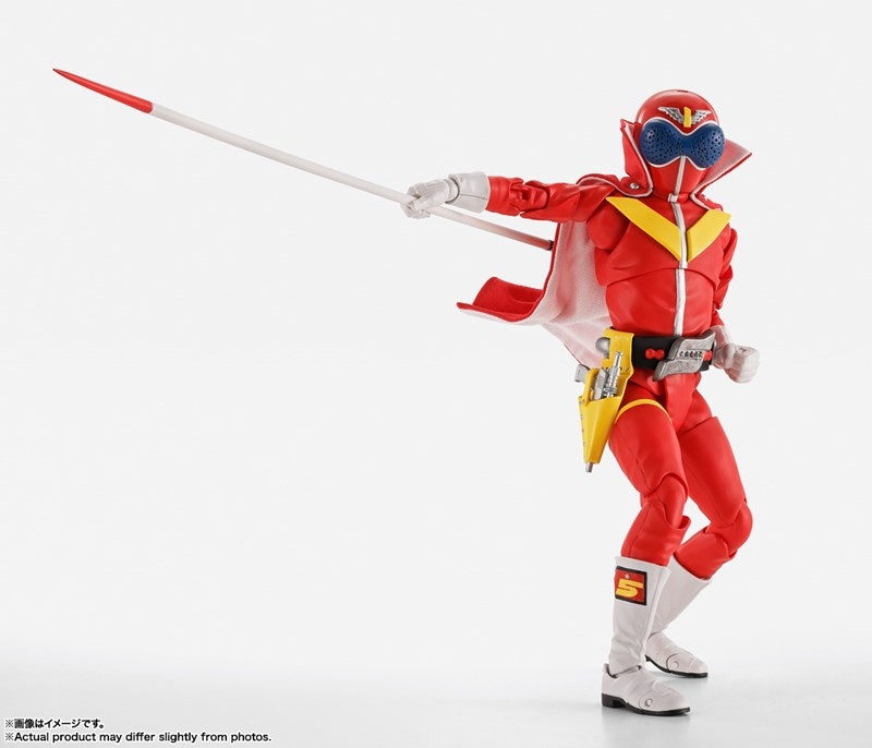 秘密戦隊ゴレンジャー「S.H.Figuarts(真骨彫製法) アカレンジャー スーパー戦隊 50th Anniversary Ver.(初回限定台座付属)」のフィギュア画像