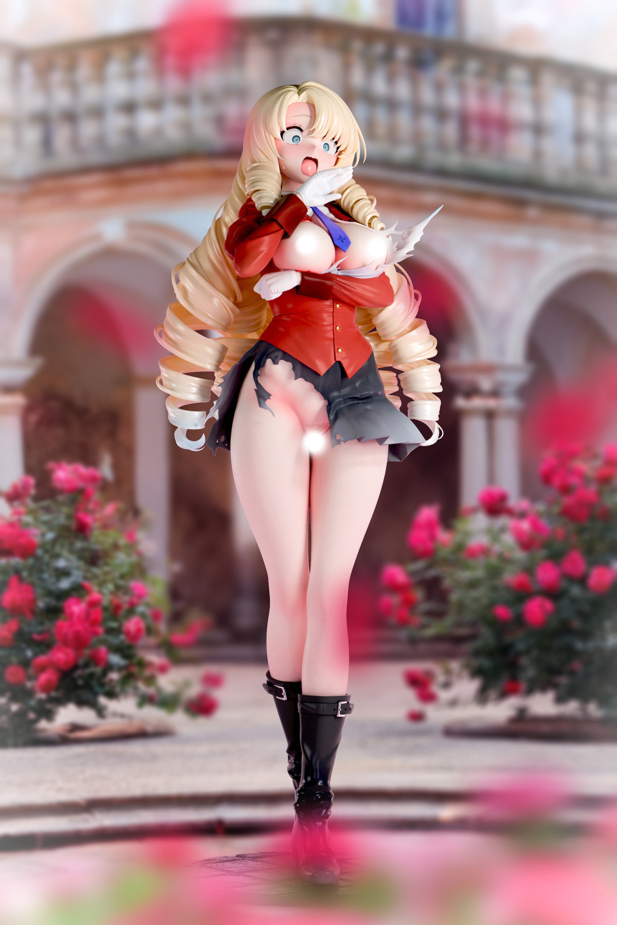 インサイトオリジナル「肉感少女 異世界アカデミアのご令嬢 エリザベート・F・ローゼンブルク 制服破裂ver.」のフィギュア画像