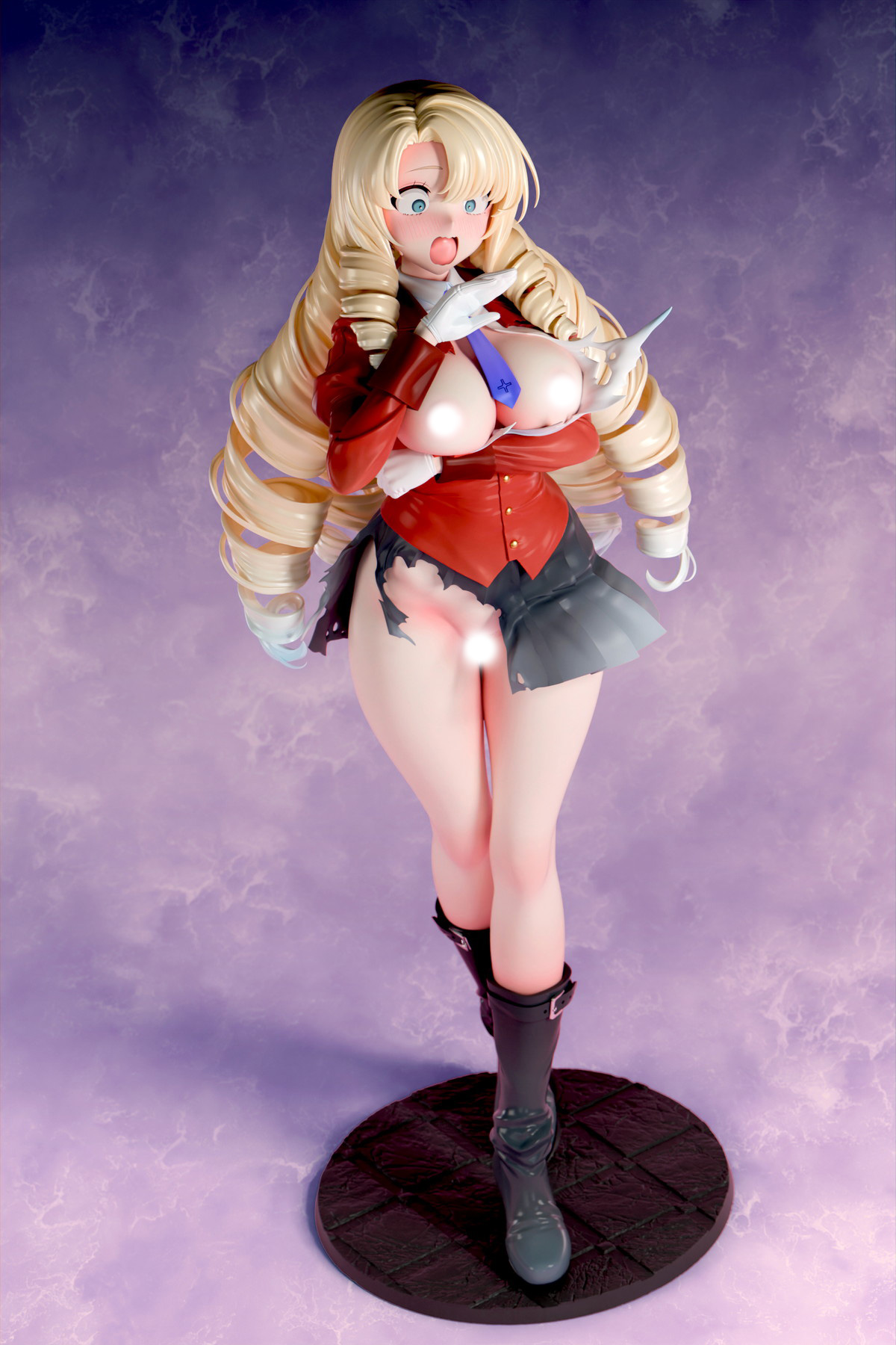 インサイトオリジナル「肉感少女 異世界アカデミアのご令嬢 エリザベート・F・ローゼンブルク 制服破裂ver.」のフィギュア画像