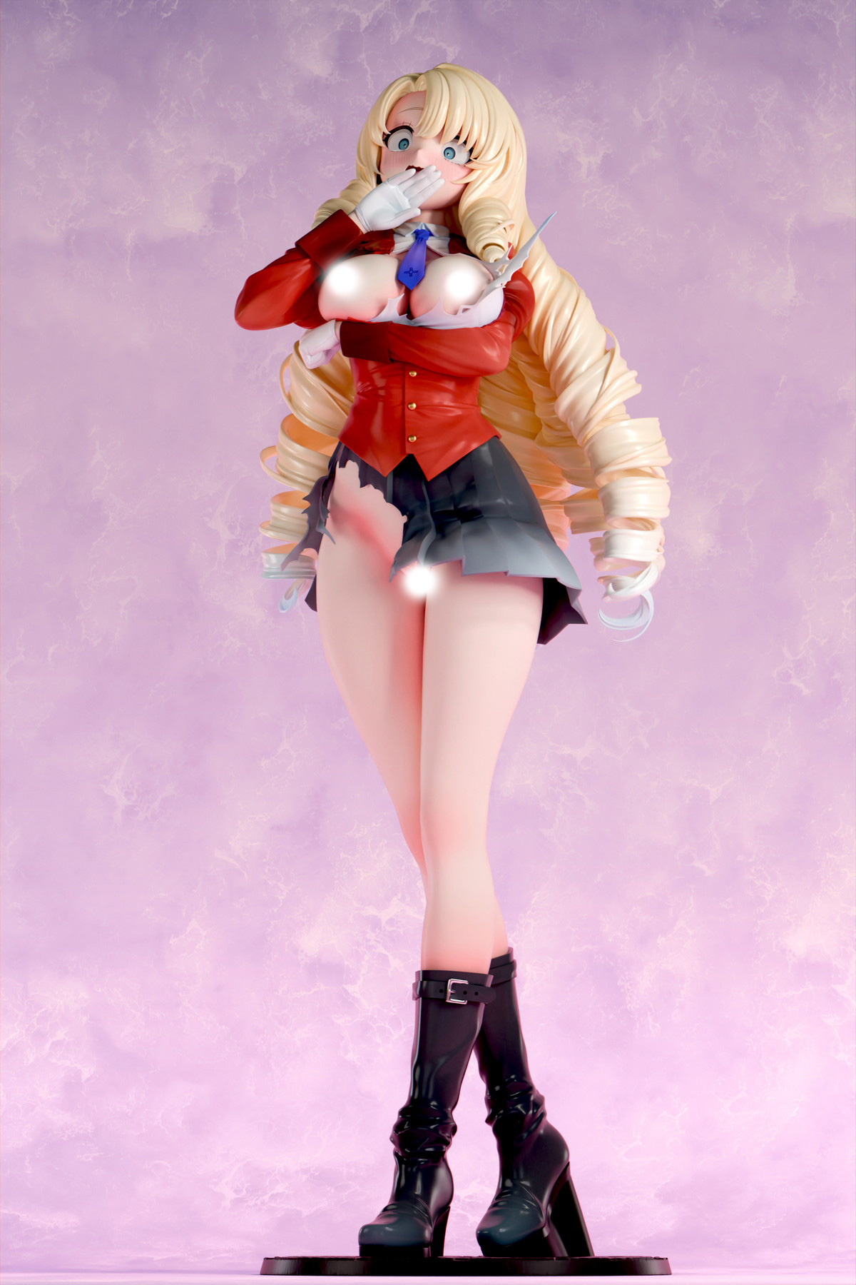 インサイトオリジナル「肉感少女 異世界アカデミアのご令嬢 エリザベート・F・ローゼンブルク 制服破裂ver.」のフィギュア画像