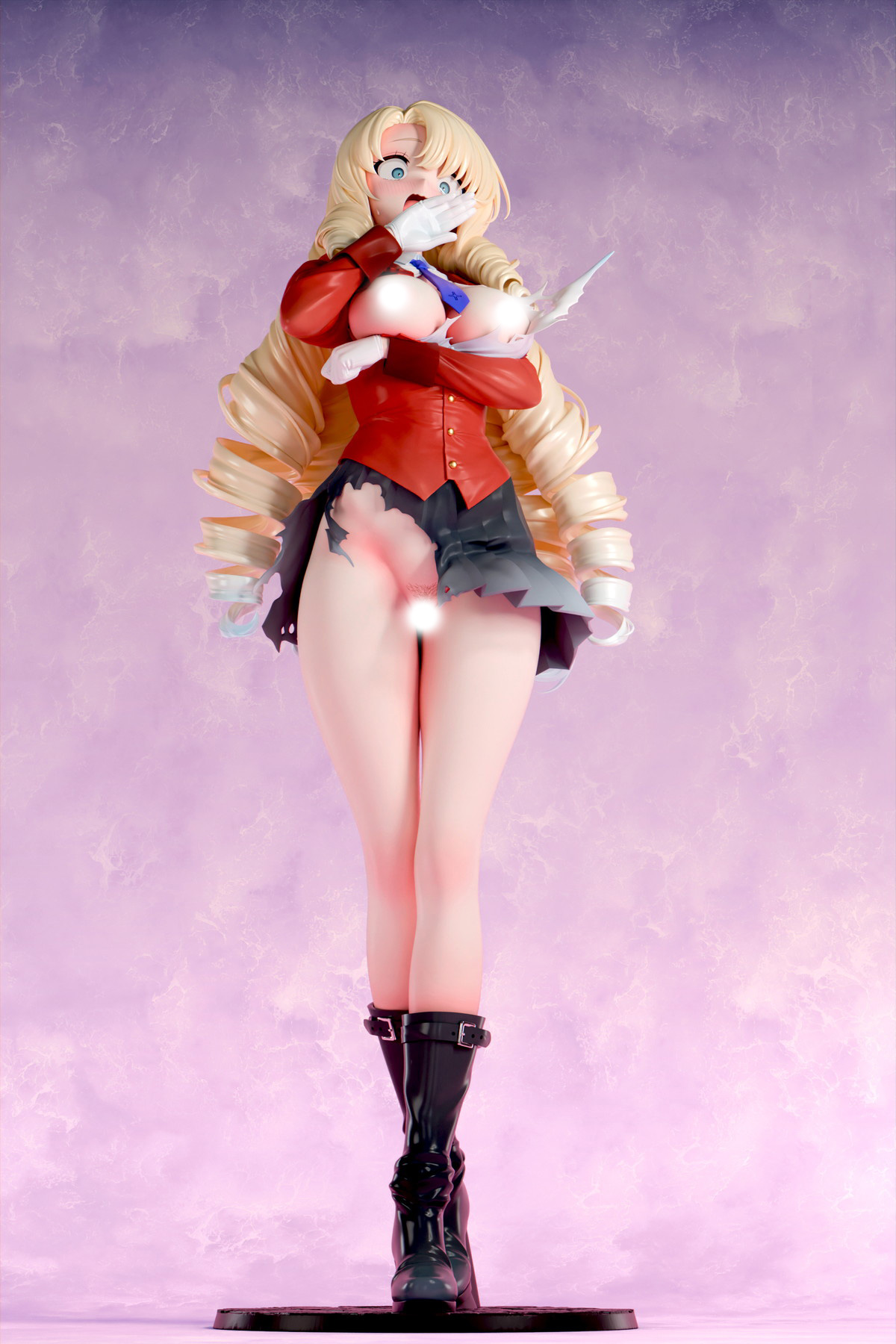 インサイトオリジナル「肉感少女 異世界アカデミアのご令嬢 エリザベート・F・ローゼンブルク 制服破裂ver.」のフィギュア画像