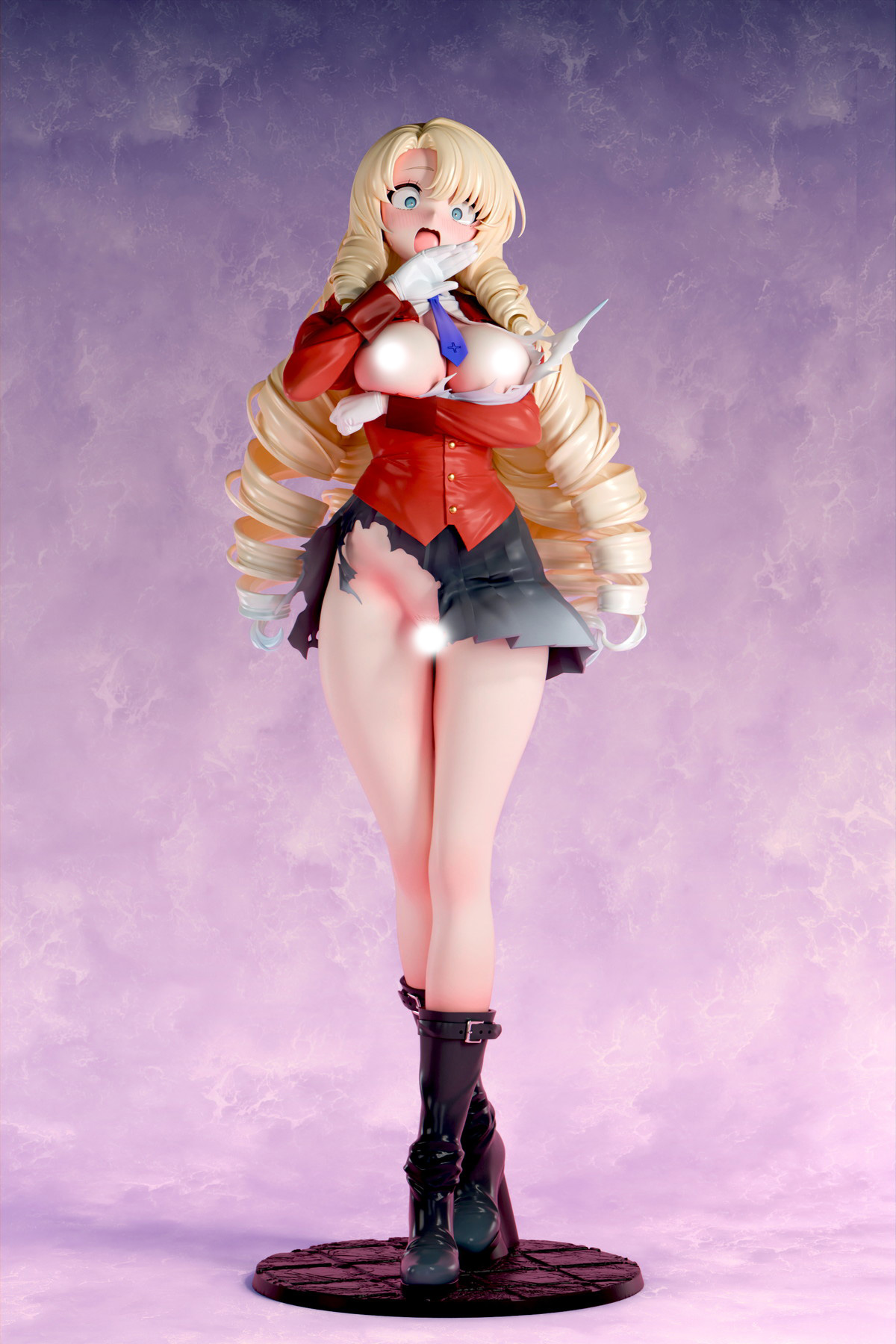 インサイトオリジナル「肉感少女 異世界アカデミアのご令嬢 エリザベート・F・ローゼンブルク 制服破裂ver.」のフィギュア画像