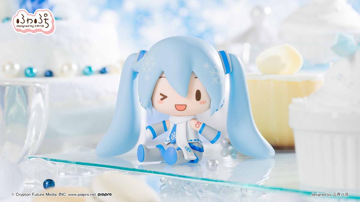 初音ミク「ふわぷち デフォルメフィギュア 雪ミク」のフィギュア画像