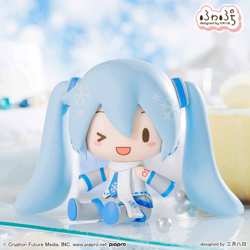 初音ミク「ふわぷち デフォルメフィギュア 雪ミク」のフィギュア画像