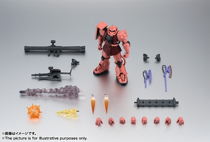 機動戦士ガンダム「ROBOT魂 <SIDE MS> MS-06S シャア専用ザク ver. A.N.I.M.E.」のフィギュア画像