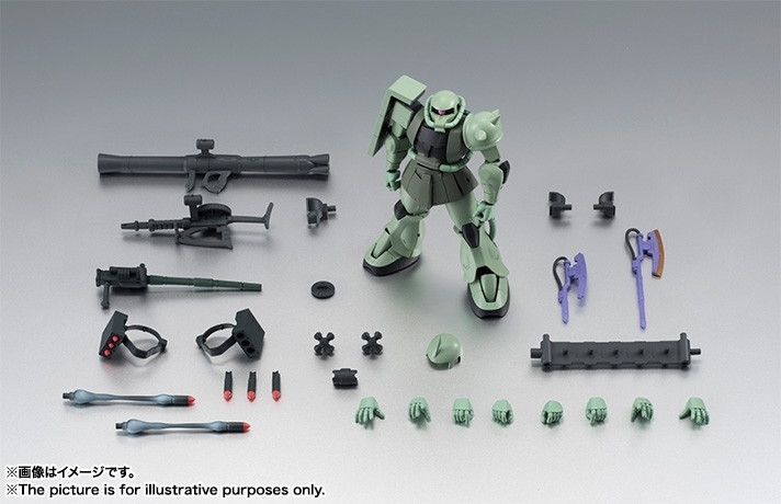 機動戦士ガンダム「ROBOT魂 ＜SIDE MS＞ MS-06 量産型ザク ver. A.N.I.M.E.」のフィギュア画像